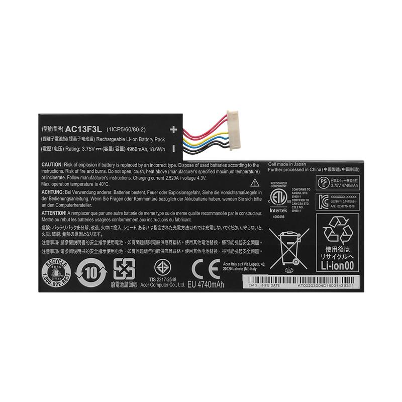 AC13F8L AC13F3L Battery Replacement For Acer Iconia Tab A1-A810 W4-820P KT0020G002 (image for) AC13F8L AC13F3L Battery Replacement For Acer Iconia Tab A1-A810 W4-820P KT0020G002