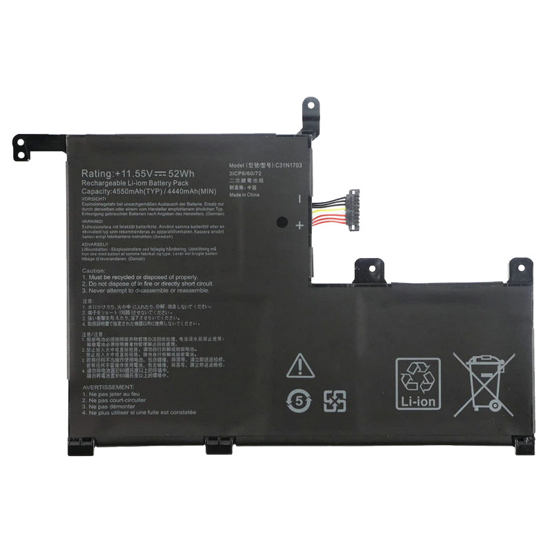 C31N1703 Battery Replacement For Asus Q505UA UX561UA UX561UN 0B200-02650100 (image for) C31N1703 Battery Replacement For Asus Q505UA UX561UA UX561UN 0B200-02650100
