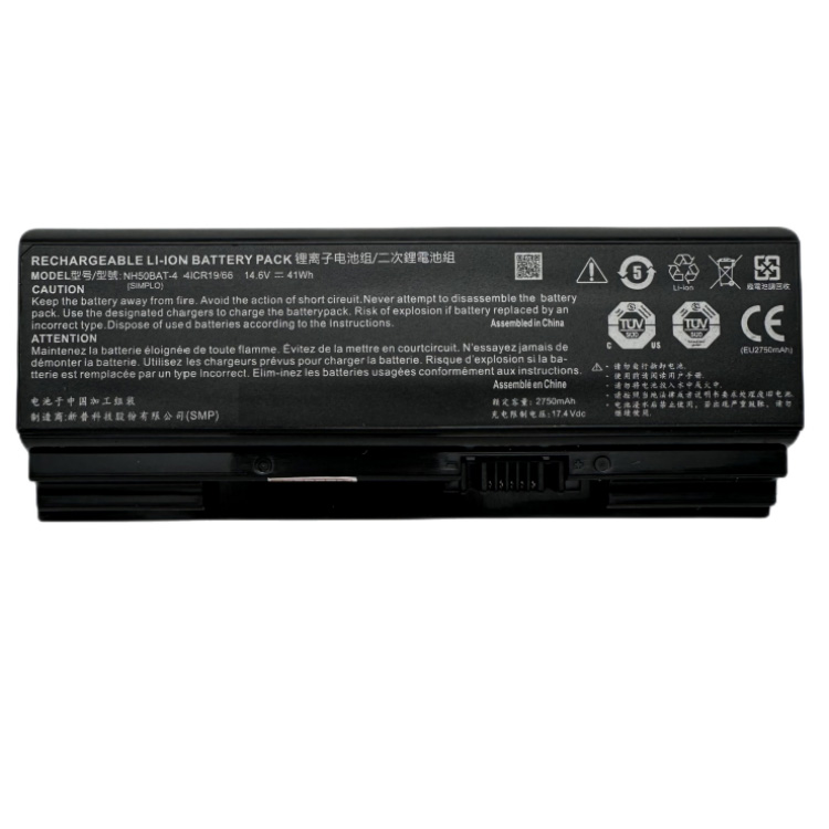 (image for) NH50BAT-4 Battery For Sager NP7852 NP7853 NP6855 NP6856 NP6856-S NP7856 NP6854 NP6875 NP6876 NP7876
