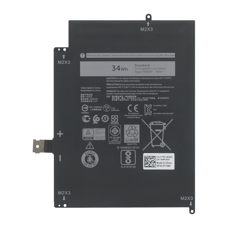 (image for) YX0XH Battery Replacement For Dell T16KJ WYCVV 0C668F Fit Latitude 7285 2-in-1