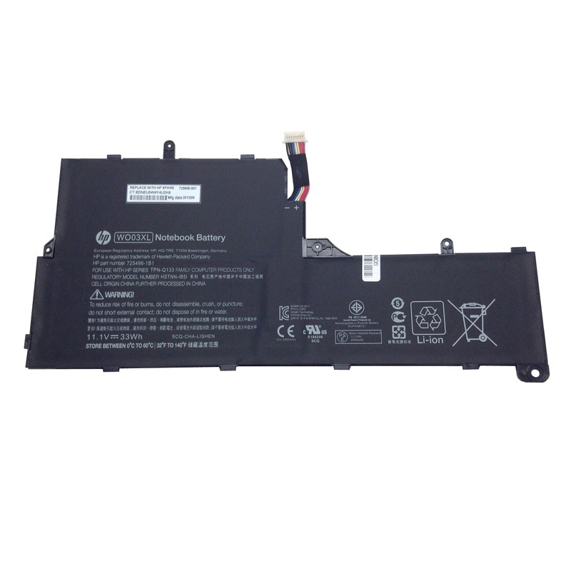 (image for) Replacement HP WO03XL Battery 725606-001 HSTNN-DB5I HSTNN-IB5I Fit Split X2 13-M 13-P X2