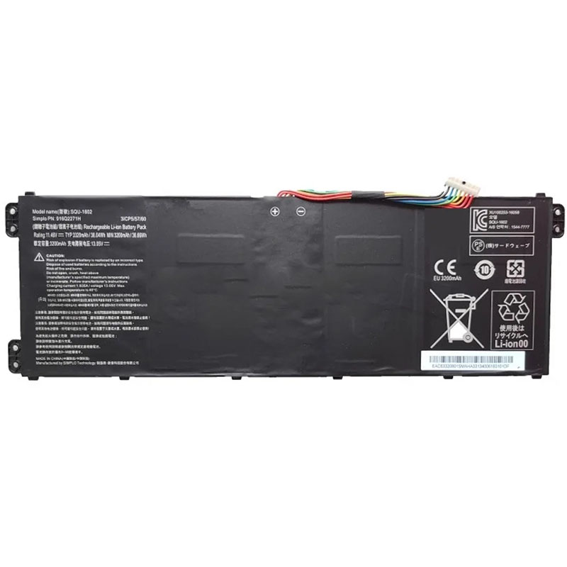 SQU-1602 Battery Replacement 916Q2271H For Hasee X5-CP5D1 CP5E1 CP5S1 CP7D1 CP7S1 (image for) SQU-1602 Battery Replacement 916Q2271H For Hasee X5-CP5D1 CP5E1 CP5S1 CP7D1 CP7S1