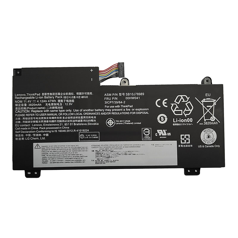 (image for) 00HW041 00HW040 Battery Replacement For Lenovo Thinkpad E560P S5 SB10J78988 SB10J78989