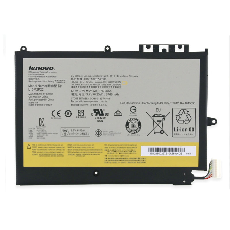 (image for) L13M2P22 Battery 121500227 For Lenovo Tablet MIIx3-1030 MIIX2 10