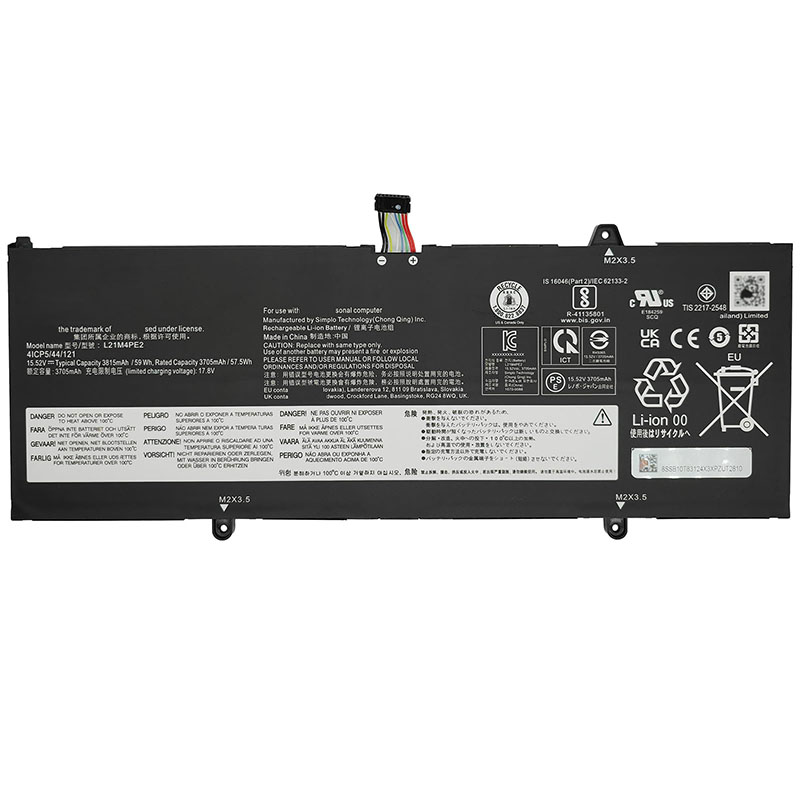 L21D4PE1 L21C4PE2 L21M4PE2 Battery Replacement For Lenovo Y9000X 2022 Yoga6 13ALC7 13ABR8 (image for) L21D4PE1 L21C4PE2 L21M4PE2 Battery Replacement For Lenovo Y9000X 2022 Yoga6 13ALC7 13ABR8