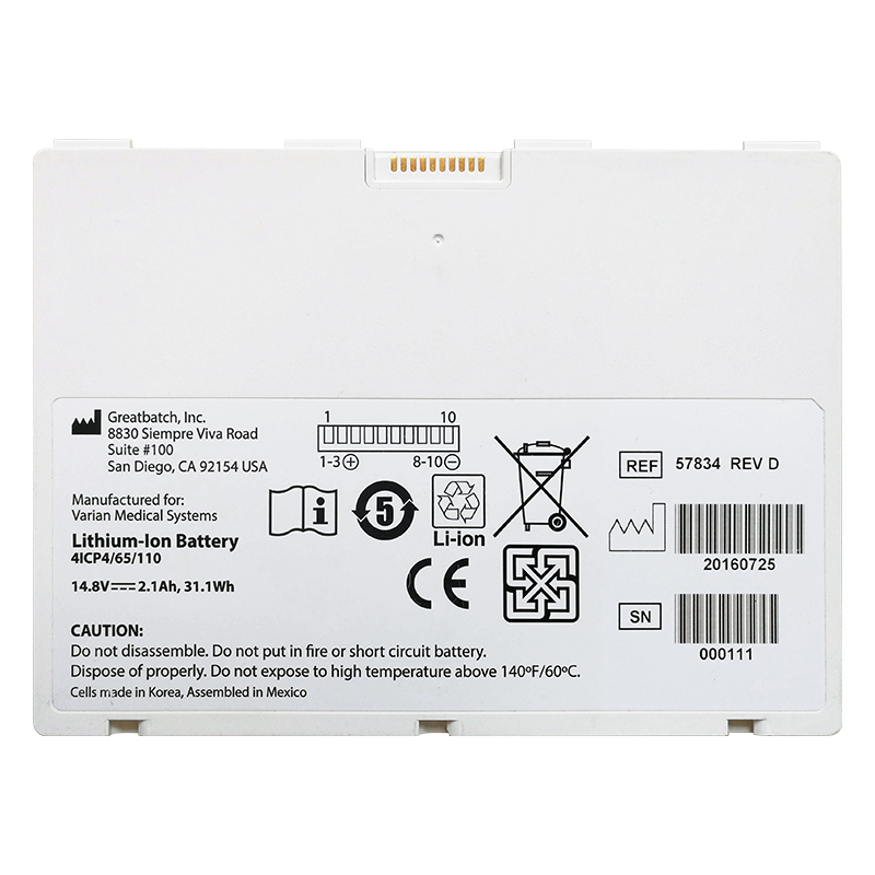 (image for) 4ICP4/65/96 136328 REV C Battery Replacement For VB-200 Paxscan 4336 14.8V 2.1Ah 31.1Wh